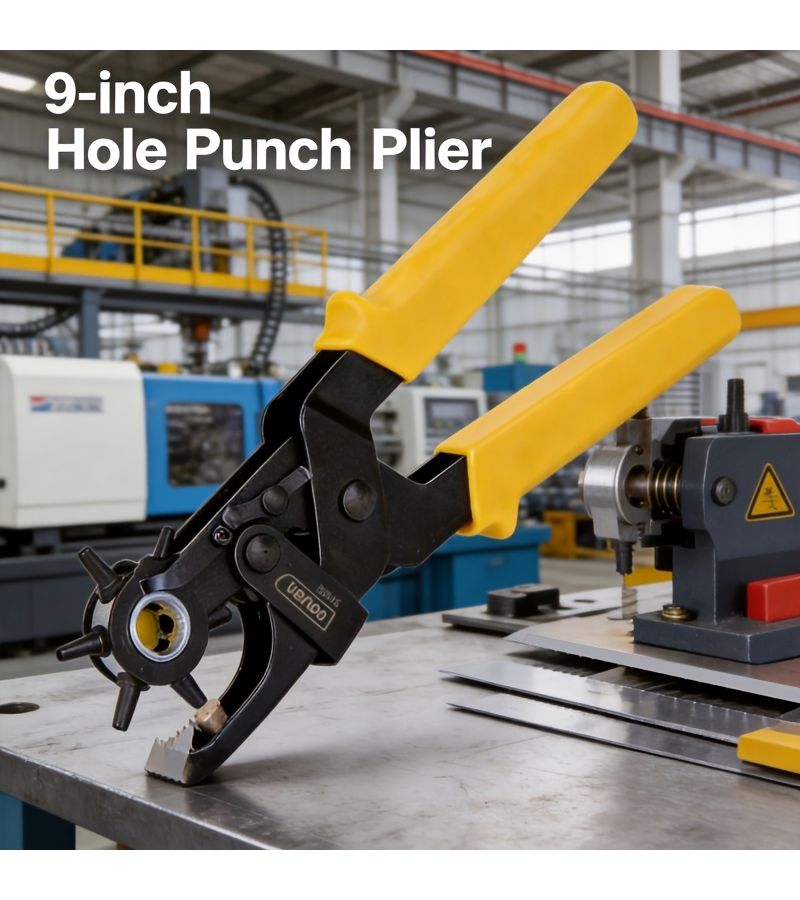Rotary Multifunctional Hole Punch 9 Inches 6 Settings for Repair Dual Use Tool - Image 2