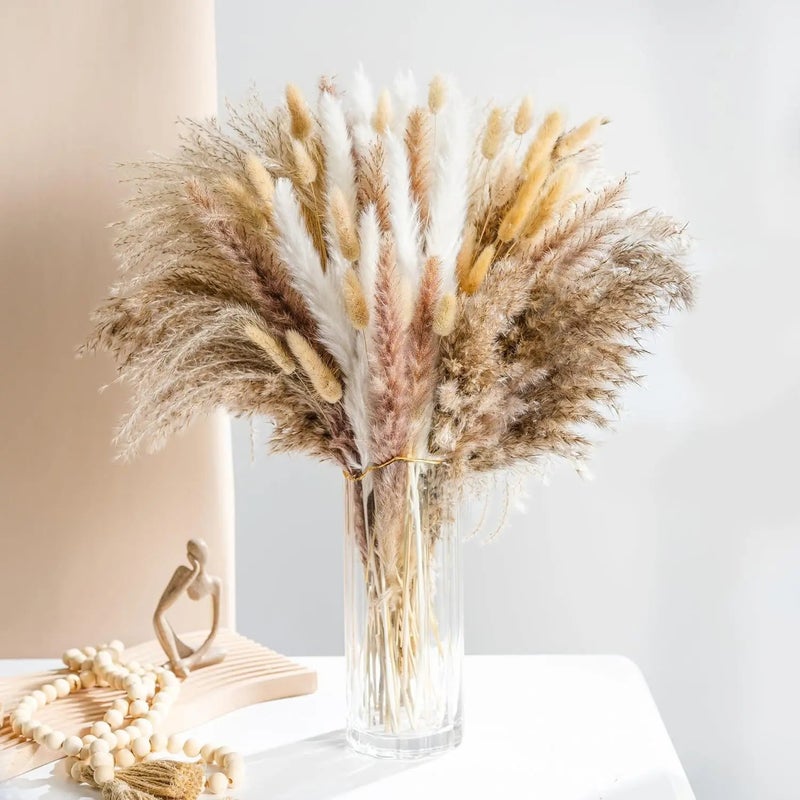 Bluejw G62 Boho Western Wedding Decor - Dried Pampas Grass Bouquet & Elegant Floral Arrangements for Home Table Decorations & Natural Dried Plants - Image 1