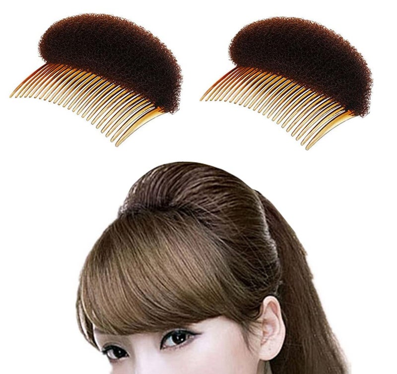 SYBL 2Pcs Bump It Up Volume Hair Base Inserts with Comb Clip for Beehive Hairstyle and Bun Maker, DIY Hair Accessories - Image 1