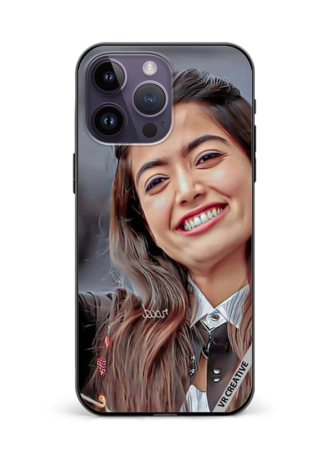 VR CREATIVE Protective Case Cover For Apple iPhone 15 Pro Bollywood Actress Rashmika Mandanna Design Multicolour - Image 1