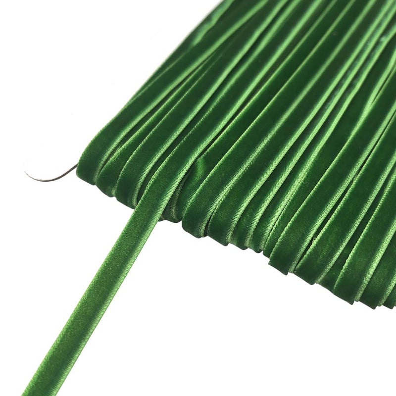 Chenkou Craft Christmas Green 25 Yards 14 Velvet Ribbon Lots Bulk Green 146mm