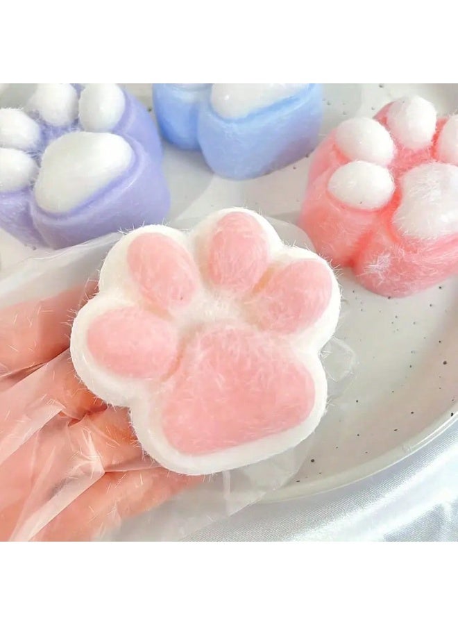 1pc Cute Plush Cat Paw Squeeze Toy – Cartoon Pattern Stress Relief Fidget Toy, Soft and Durable, Perfect for Office, Daily Fun, Holiday Gifts, and All Ages - Image 2
