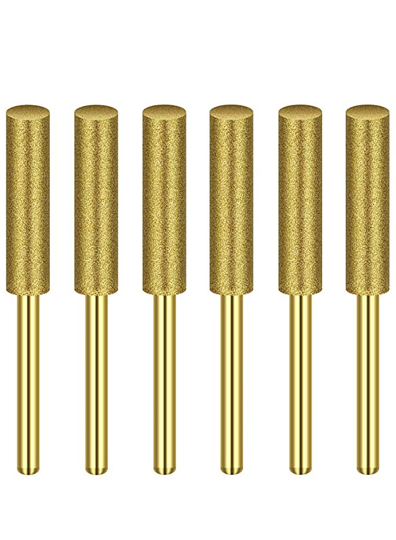 KASTWAVE Titanium Plated Diamond Sharpening Wheels, 3/16 Inch Electric Replacement Sharpening Stones for Electric Chainsaw Sharpener - Image 1