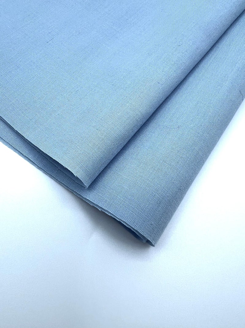 EOVEA - Cotton Polyester Fabric by The Yard â€“ 60" Wide Broadcloth Fabric, Soft, Lightweight & Breathable Material for Lining, Curtains, Bedding, Skirts, Sewing Projects (Baby Blue, 1 Yard) - Image 3