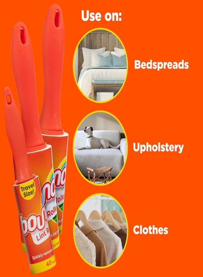 Bounce Lint Rollers to-Go, 3pc Set, Quickly Removes Lint and Debris, 240 Pre-Cut Sheets Total - Image 4