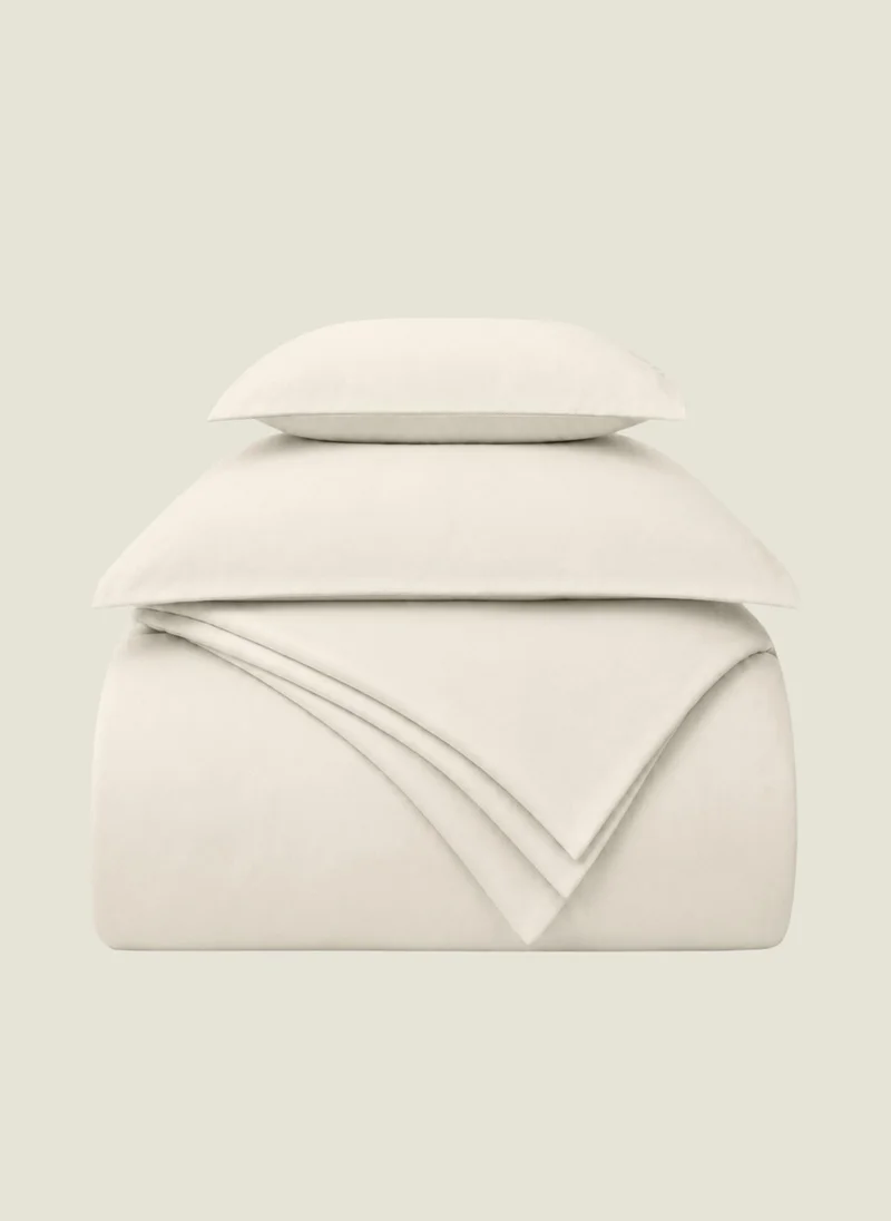 يسكن 500 Thread Count 100% Egyptian Cotton Sateen 3 Pc Duvet Cover Set