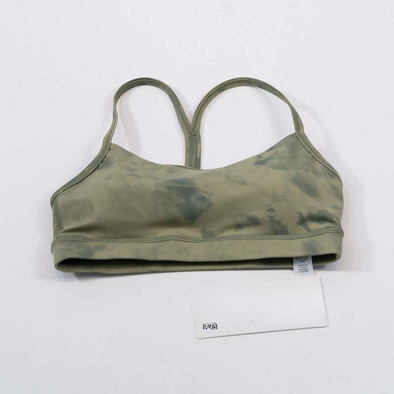 and Style Tie-Dye Yoga Clothing Intimates Women''s High-Intensity Support Fitness Sports Bra Y-Shaped Vest Bra - Image 1