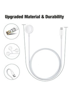 CATANES Magnetic Charging Cable for Apple Watch 1m, USB-C Fast Wireless Charger, Compatible with iWatch Series 1-10, Ultra 2, SE  - Image 3