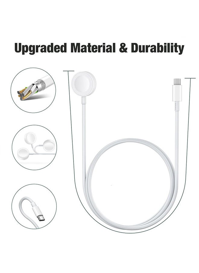 CATANES Magnetic Charging Cable for Apple Watch 1m, USB-C Fast Wireless Charger, Compatible with iWatch Series 1-10, Ultra 2, SE  - Image 3