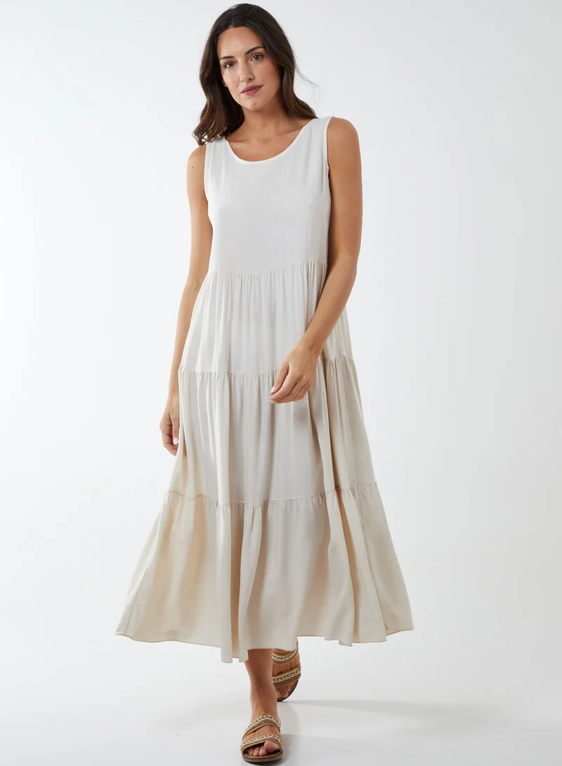 Blue Vanilla BEATRICE - Tiered Smock Oversized Midi Dress