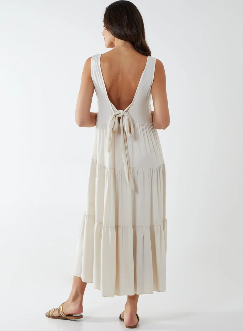 Blue Vanilla BEATRICE - Tiered Smock Oversized Midi Dress