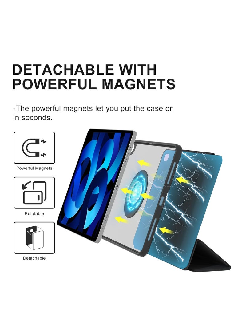 Case for Apple iPad Pro 13 inch M4 2024 Case Cover, Smart Detachable Magnetic Shockproof Case Cover for Apple iPad Pro 13 inch M4 2024, (Black) - Image 3