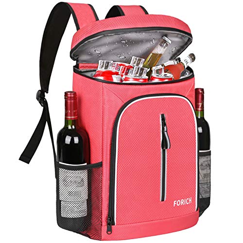 FORICH Soft Cooler Backpack Insulated Waterproof Cooler Bag Leak Proof Portable Backpacks to Work Lunch Travel Beach Camping Hiking Picnic Fishing Beer for Men Women (Watermelon Red) - Image 1