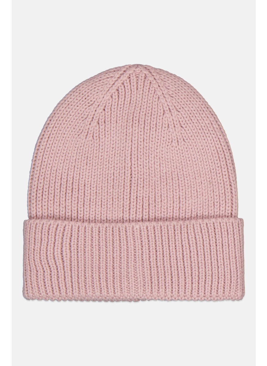 Lefties Kids Girl Knitted Beanie, Rose Gold 
