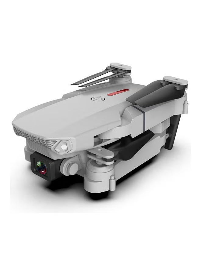 طائرة بدون طيار LS-E525 RC مزودة بكاميرا 4K بدون طيار مزدوجة الكاميرا WiFi FPV بدون رأس وضع تثبيت الارتفاع إيماءة صورة فيديو مسار الرحلة 3D Filp RC Quadcopter فضية 21.5 * 7 * 18 سم 3 بطارية