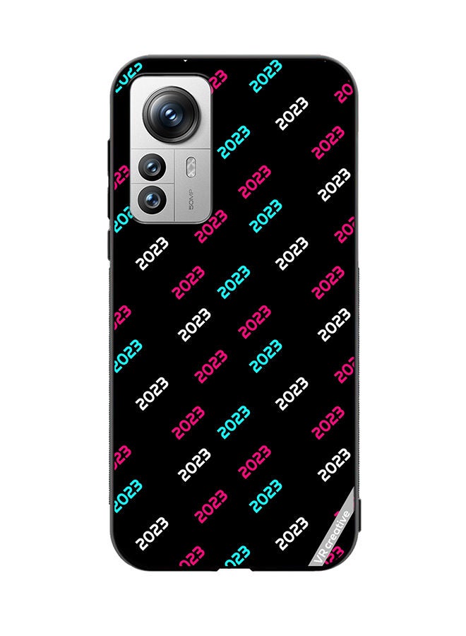 VR CREATIVE Protective Case Cover For Xiaomi 12 Pro Creative Concept Of 2023 Happy New Year Design Multicolour