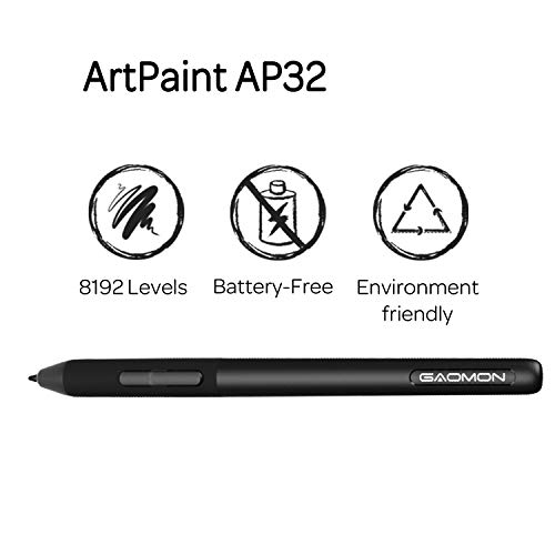 GAOMON Art Paint AP32 BatteryFree 8192 Levels Pressure Passive Stylus Only for PD2200S620S630M10KPROM106KPROM1220M1230 Graphics Tablet - Image 3