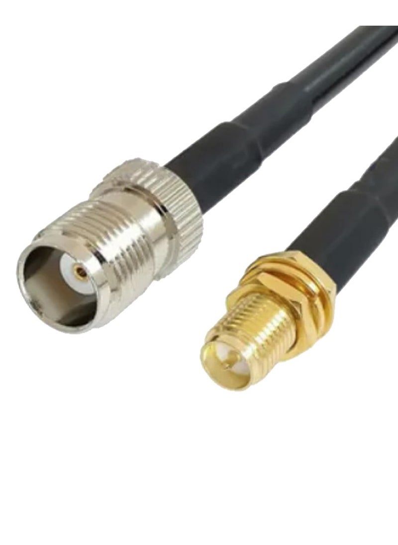 Ohm OHM TNC Female to RP-SMA Female Antenna Cable RG58  - Image 1