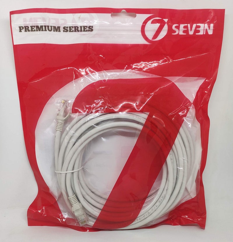 7-Seven 7SEVEN® CAT 6 RJ45 ethernet Patch Internet Cable with Gold platted connectors Supports Upto 1000mbps Speed 20 Meters(65 feet) Length - Image 3
