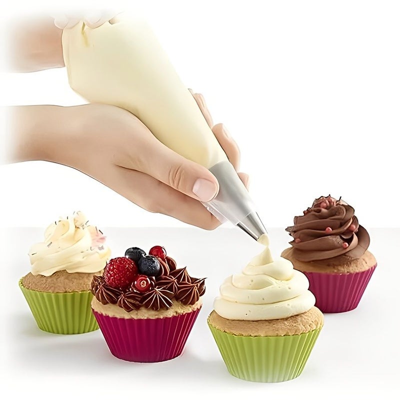 300 Heavy Duty Plastic Piping Bags Extra Large Size 300 Pcs Thickened Disposable Durable And Flexible Food Grade Contact Material For Professional Baking Cake Decorating Cupcakes Fondant And Heavy Cream Frosting - Image 5