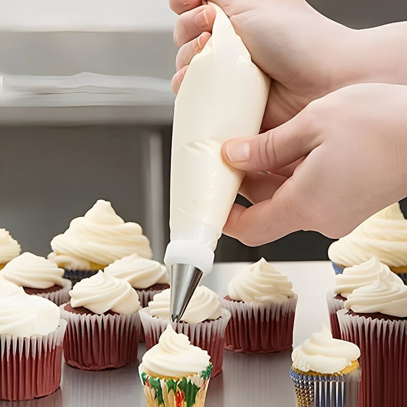 300 Heavy Duty Plastic Piping Bags Extra Large Size 300 Pcs Thickened Disposable Durable And Flexible Food Grade Contact Material For Professional Baking Cake Decorating Cupcakes Fondant And Heavy Cream Frosting - Image 4