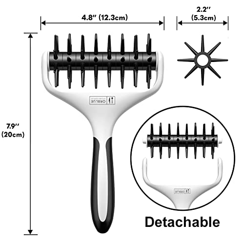 Orblue Pizza Dough Docker Pastry Roller with Spikes, Pizza Docking Tool for Home & Commercial Kitchen - Pizza Making Accessories that Prevent Dough from Blistering, Black - Image 3