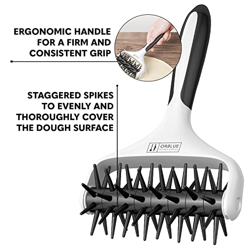 Orblue Pizza Dough Docker Pastry Roller with Spikes, Pizza Docking Tool for Home & Commercial Kitchen - Pizza Making Accessories that Prevent Dough from Blistering, Black - Image 4