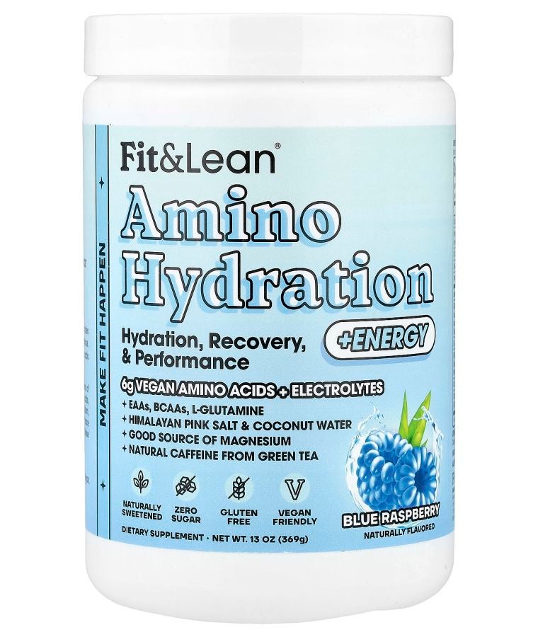 Fit & Lean Amino Hydration + Energy Blue Raspberry 13 oz (369 g)