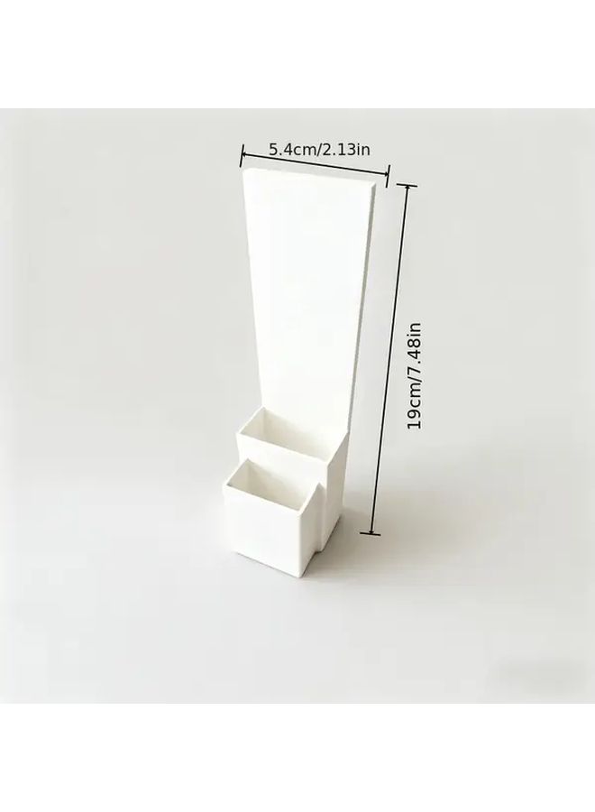 White Remote Control Wall Mount Bracket High Strength Plastic Modern - Image 2