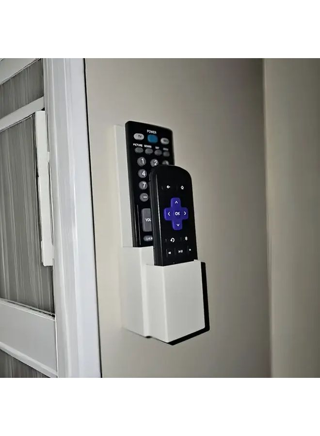 White Remote Control Wall Mount Bracket High Strength Plastic Modern - Image 4