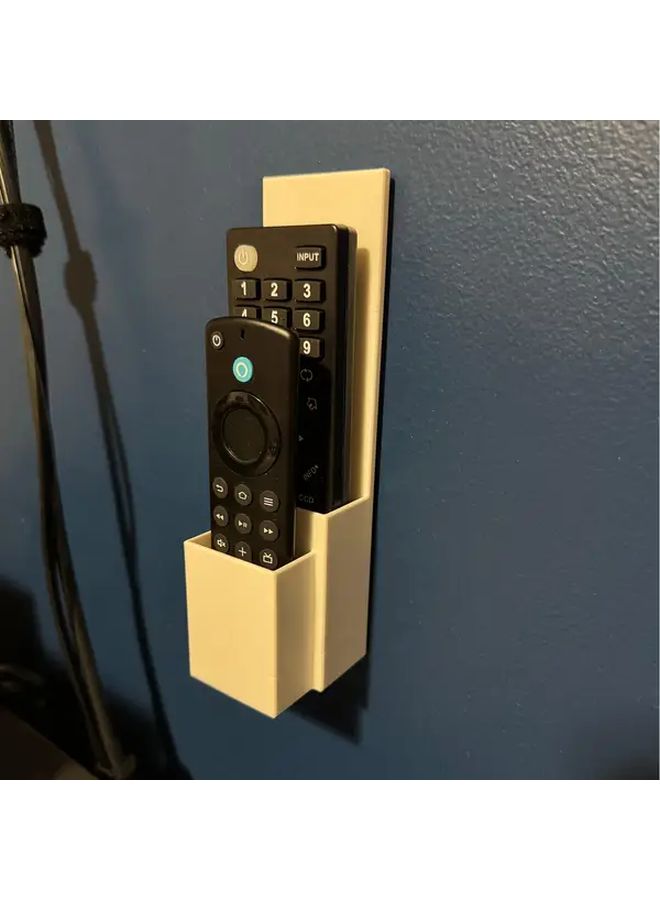 White Remote Control Wall Mount Bracket High Strength Plastic Modern - Image 1