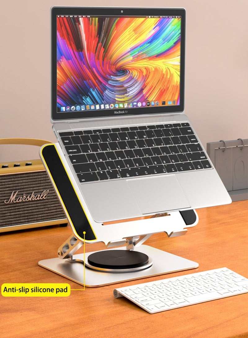 Adjustable Laptop Stand for Ergonomic Desk Stand with 360° Rotating Base, Foldable Laptop Stand Compatible with 10-17 Inch Laptops - Image 3