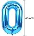TONIFUL 40 Inch Blue Large Numbers Balloon 09 Foil Mylar Big Number 5 Balloon Digital 5 for 2026 Graduation New Year Eve Birthday PartyWedding Bridal Shower Engagement Photo Shoot Anniversary - Image 3