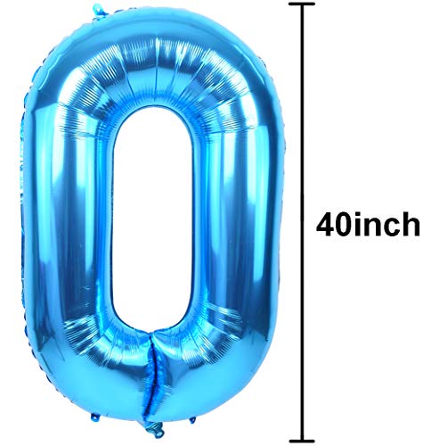 TONIFUL 40 Inch Blue Large Numbers Balloon 09 Foil Mylar Big Number 5 Balloon Digital 5 for 2026 Graduation New Year Eve Birthday PartyWedding Bridal Shower Engagement Photo Shoot Anniversary - Image 5