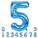 TONIFUL 40 Inch Blue Large Numbers Balloon 09 Foil Mylar Big Number 5 Balloon Digital 5 for 2026 Graduation New Year Eve Birthday PartyWedding Bridal Shower Engagement Photo Shoot Anniversary - Image 2