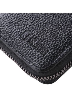 Kuber Industries Kuber Industries Wallet for Women/Men | Card Holder for Men & Women | Leather Wallet for ID, Visiting Card, Business Card, ATM Card Holder | Slim Wallet | Zipper Closure, Black  - Image 3