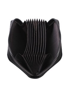Kuber Industries Kuber Industries Wallet for Women/Men | Card Holder for Men & Women | Leather Wallet for ID, Visiting Card, Business Card, ATM Card Holder | Slim Wallet | Zipper Closure, Black  - Image 2