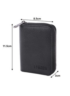 Kuber Industries Kuber Industries Wallet for Women/Men | Card Holder for Men & Women | Leather Wallet for ID, Visiting Card, Business Card, ATM Card Holder | Slim Wallet | Zipper Closure, Black  - Image 4