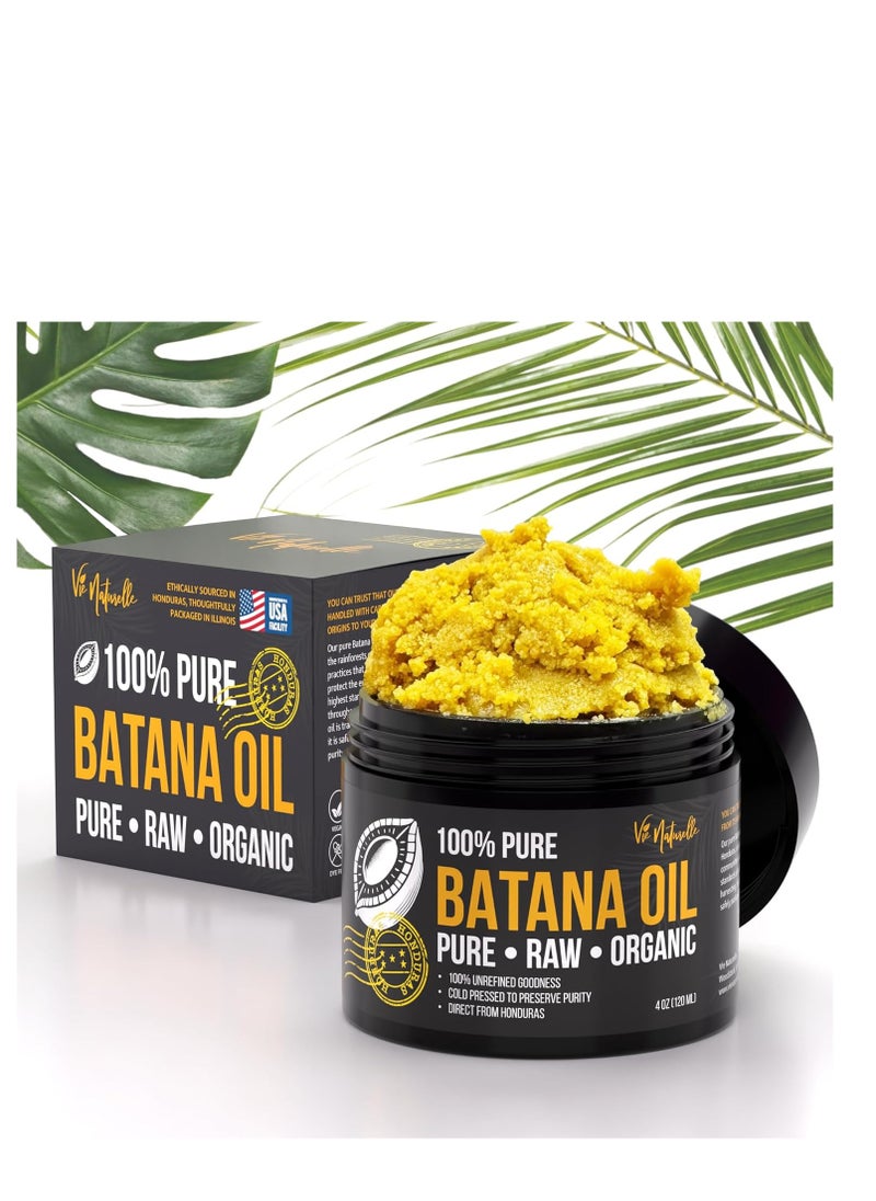 Vie Naturelle 100% Pure Batana Oil from Honduras - Organic Raw Unrefined Hair Growth Oil - Natural Moisturizer for Skin and Hair - Cold Pressed Traditional Honduran Palm Nut Oil  - Image 1