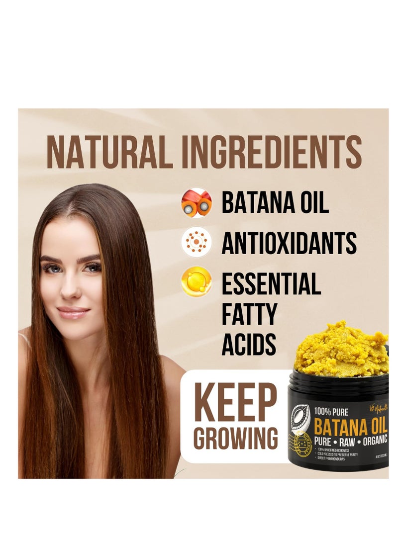 Vie Naturelle 100% Pure Batana Oil from Honduras - Organic Raw Unrefined Hair Growth Oil - Natural Moisturizer for Skin and Hair - Cold Pressed Traditional Honduran Palm Nut Oil  - Image 3