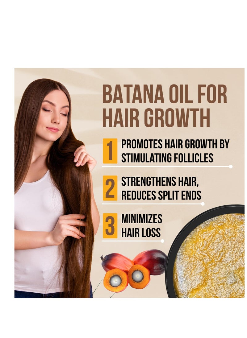 Vie Naturelle 100% Pure Batana Oil from Honduras - Organic Raw Unrefined Hair Growth Oil - Natural Moisturizer for Skin and Hair - Cold Pressed Traditional Honduran Palm Nut Oil  - Image 4
