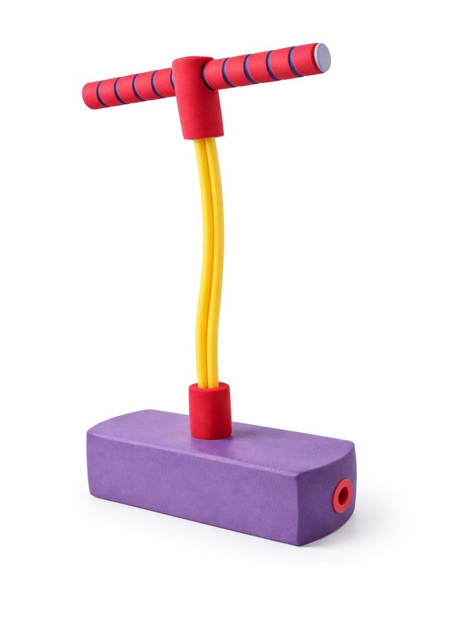 KRySt Kids Pogo Jumper Toy with Foam Base & Elastic Bungee | Jumping Bouncer Toy with Handle Grip for Indoor & Outdoor Play | Balance & Active Play Toy for Boys and Girls (Purple) - Image 1