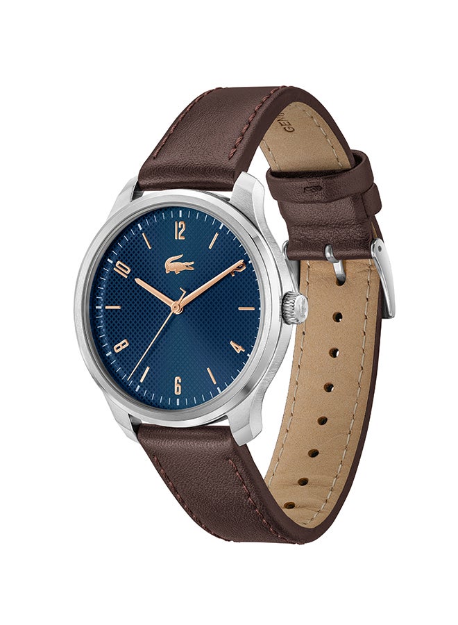 LACOSTE Men's Analog Round Shape Leather Wrist Watch 2011322 - 42 Mm - Image 2