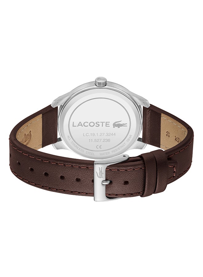 LACOSTE Men's Analog Round Shape Leather Wrist Watch 2011322 - 42 Mm - Image 3