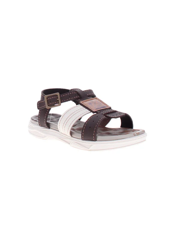 Molekinho Molekinho Infant Boys Sandals With Back Strap Coffee | Made In Brazil