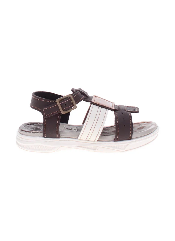 Molekinho Molekinho Infant Boys Sandals With Back Strap Coffee | Made In Brazil