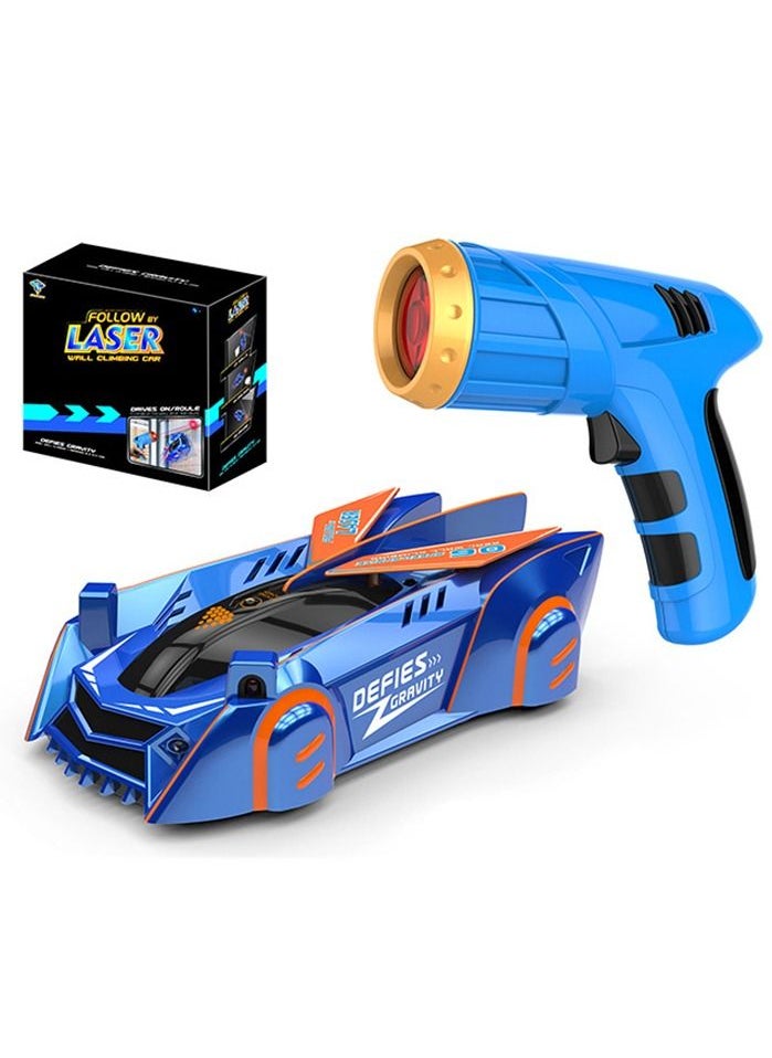 MissTiara - Zero Gravity Laser Laser Guided Wall Racer Wall Climbing Race Car Blue - Image 1