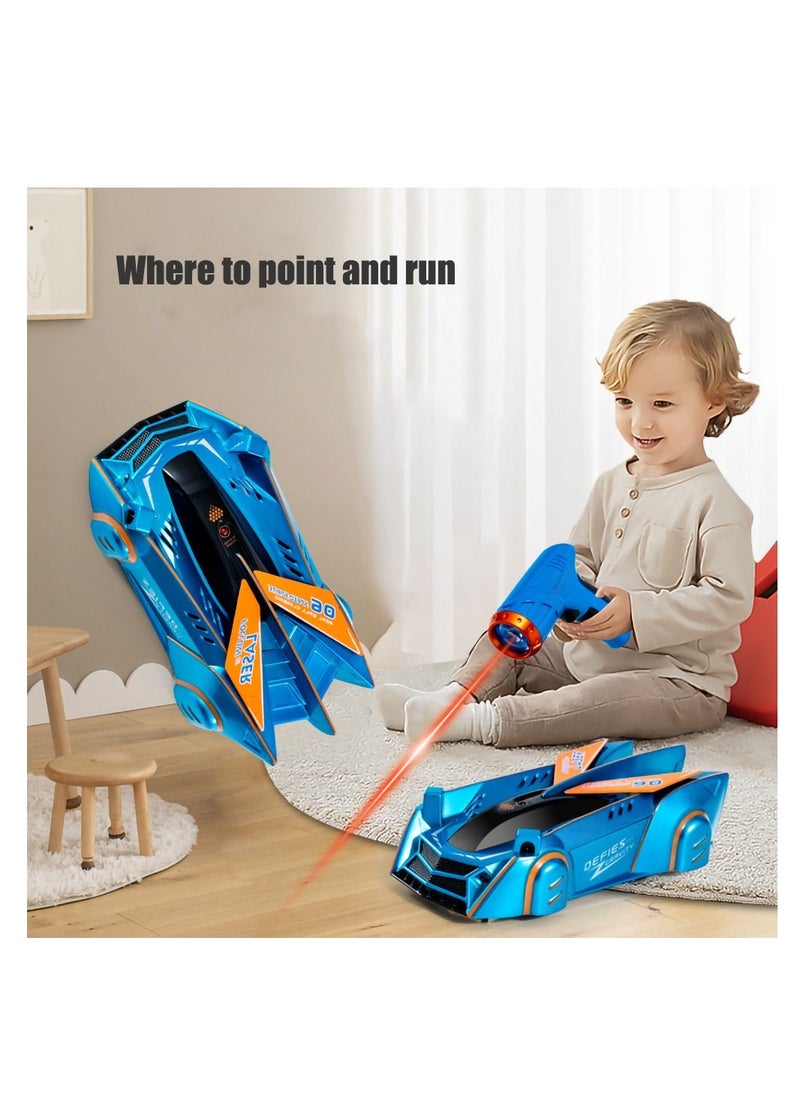 MissTiara - Zero Gravity Laser Laser Guided Wall Racer Wall Climbing Race Car Blue - Image 1
