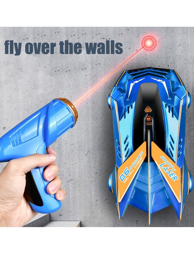 MissTiara - Zero Gravity Laser Laser Guided Wall Racer Wall Climbing Race Car Blue - Image 1