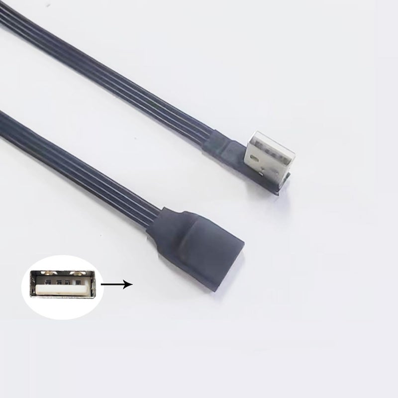 USB 2.0 Male to Female Short Cable 90Degree Angled for Efficient Charging and Data Transmission in Tight Space Printer USB Extension - Image 5